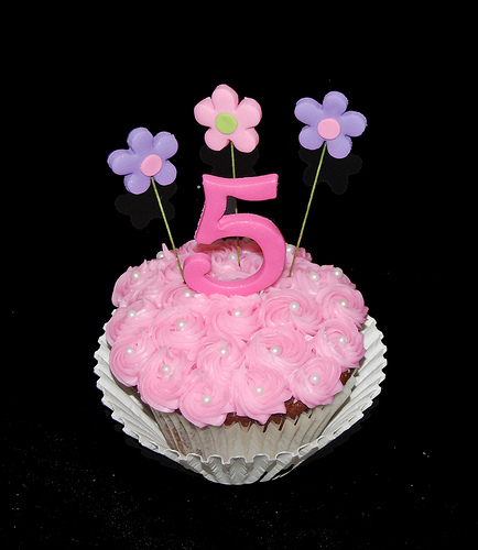 Girls 5th Birthday Cupcake Cake