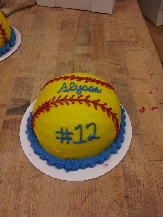 Girls Softball Birthday Cake Ideas