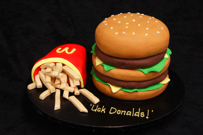 Hamburger Birthday Cake