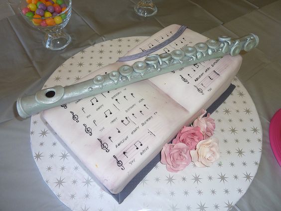 Happy Birthday Flute Cake