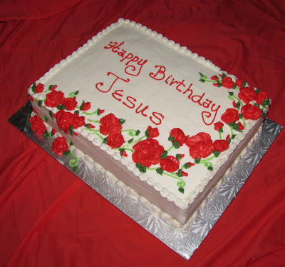 Happy Birthday Jesus Christmas Cake