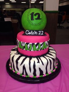 Happy Birthday Softball Cake