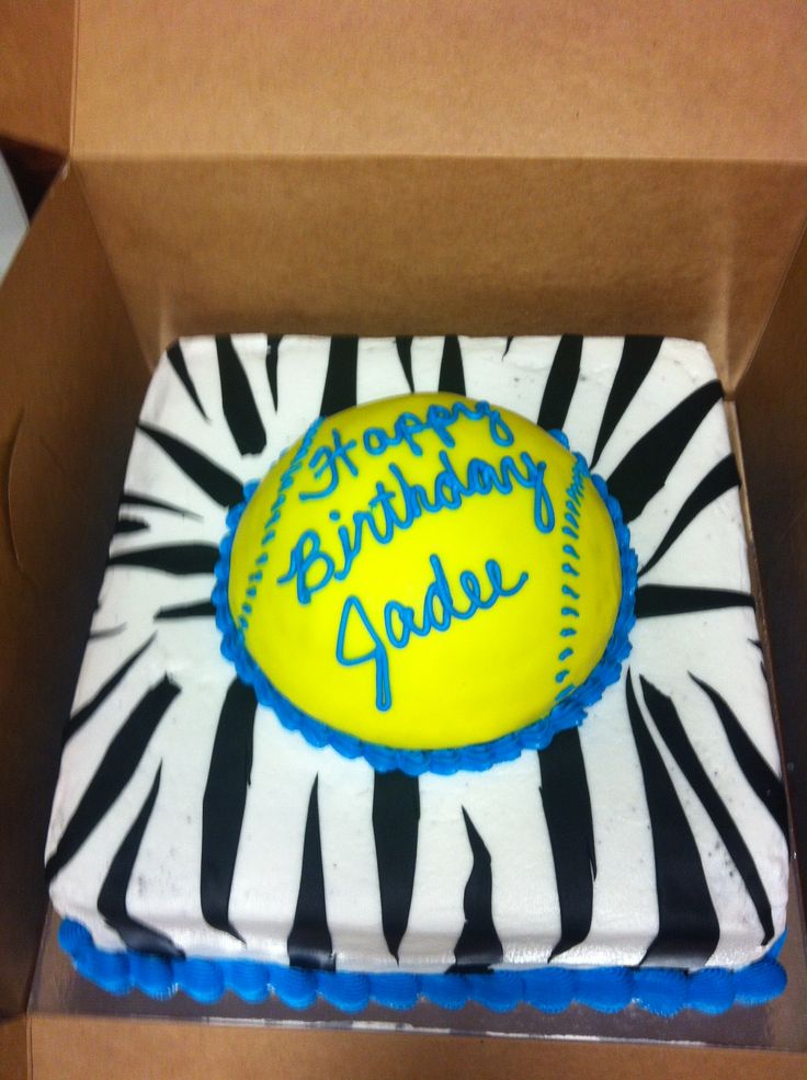 Happy Birthday Softball Cake