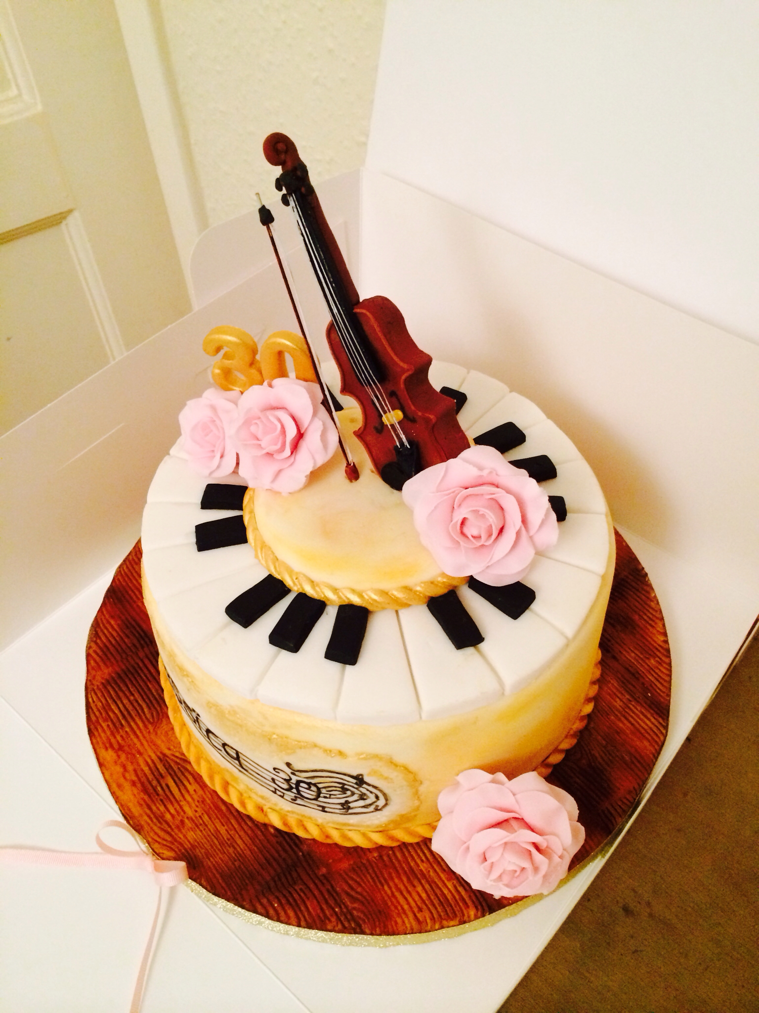 Happy Birthday Violin Cake