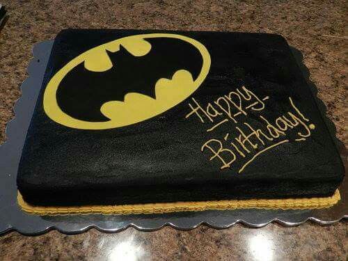 Homemade Batman Birthday Cake