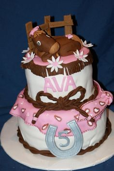 Horse Themed Birthday Cake