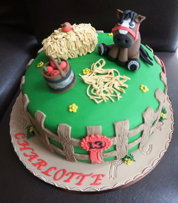 Horse Themed Birthday Cake