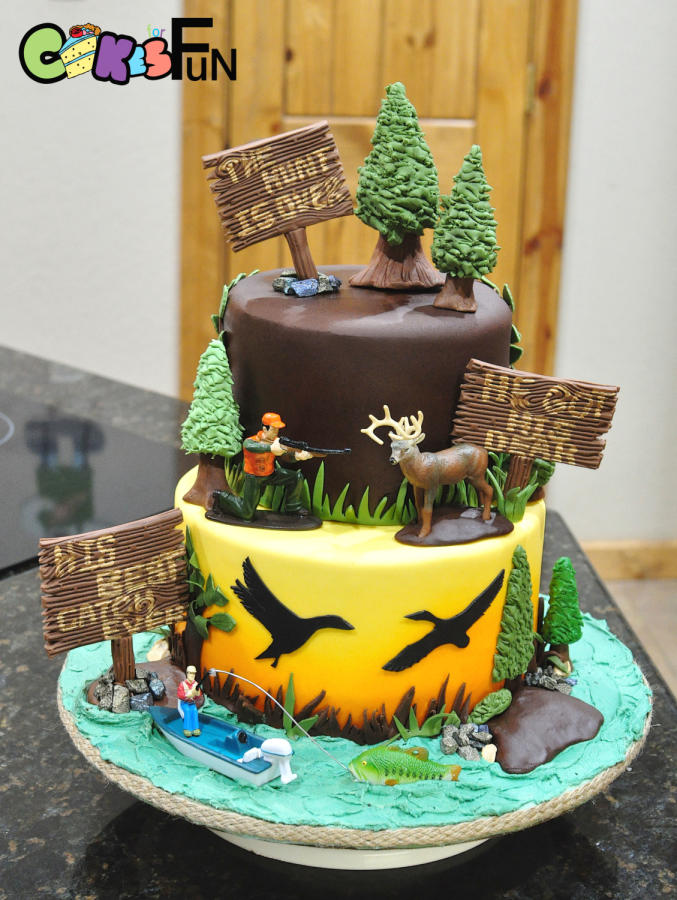 Hunting Themed Grooms Cake