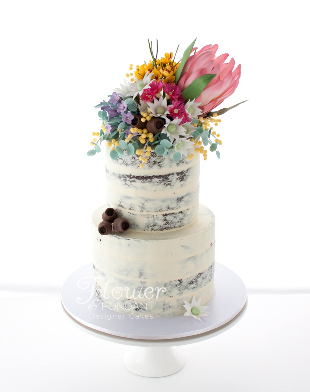 Italian Birthday Cake and Flowers