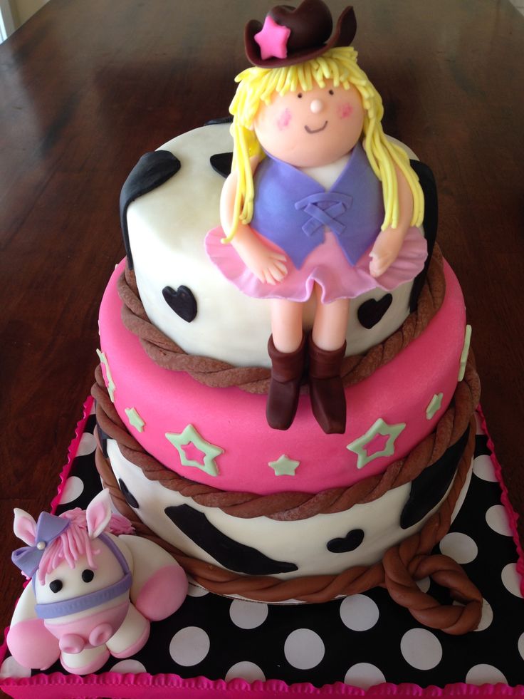 Marshmallow Fondant Birthday Cakes for Girls