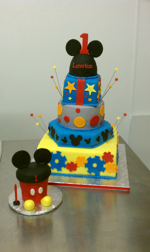 11 Mickey Mouse 1st Birthday Individual Cakes Photo Baby Mickey