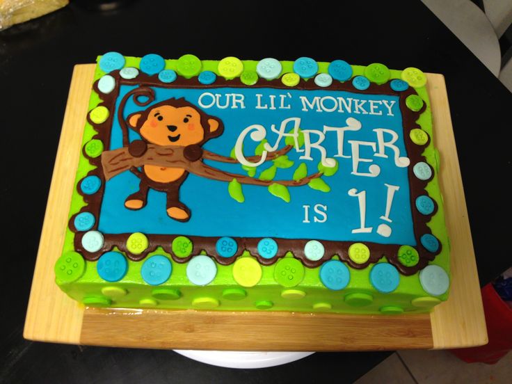 Monkey Birthday Cake Design