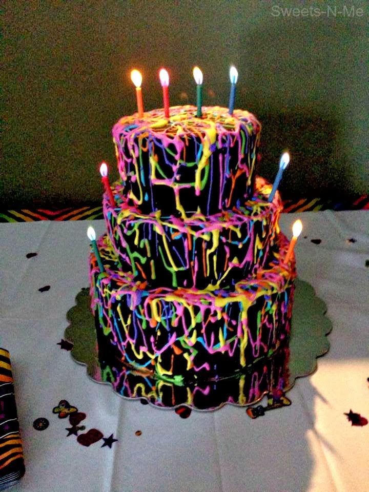 Neon Birthday Cake Ideas