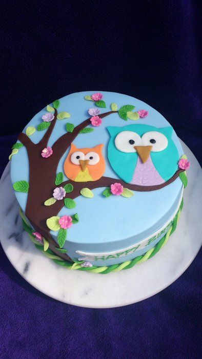 Owl Birthday Cake