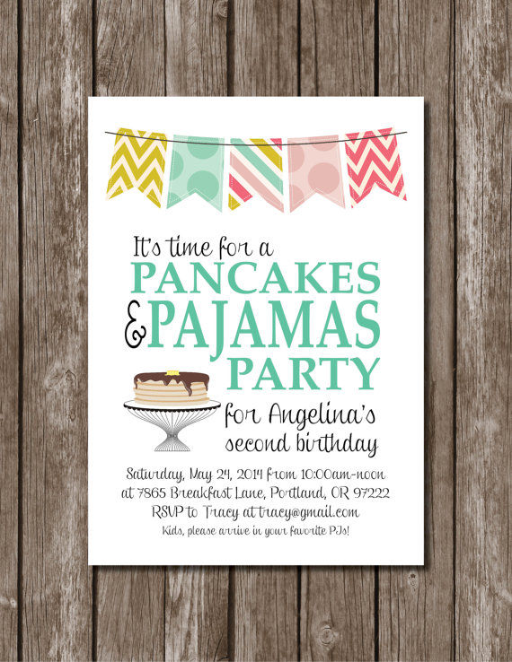 Pancake and Pajama Party Free Printables