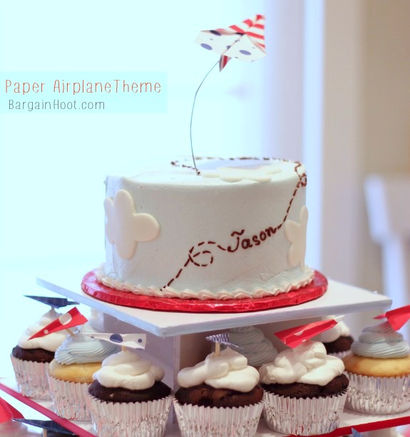 Paper Airplane Birthday Cake