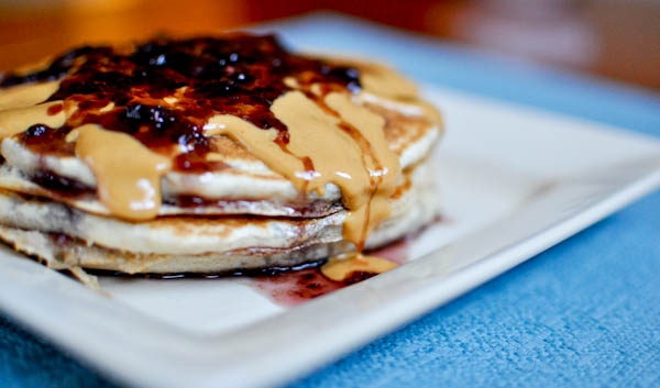 Peanut Butter and Jelly Pancakes