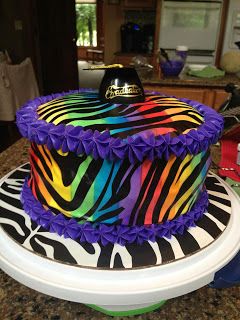 Rainbow Zebra Cake Tutorial