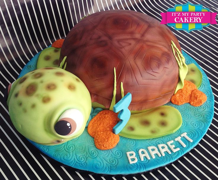 Sea Turtle Birthday Cake