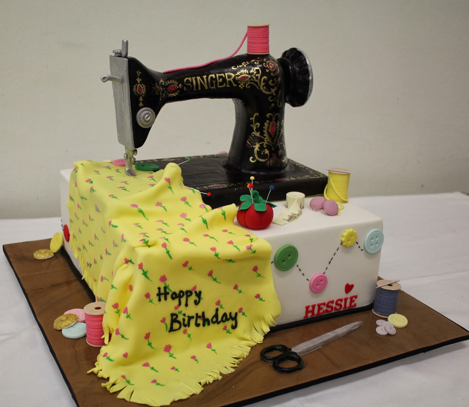 Singer Sewing Machine Birthday Cake