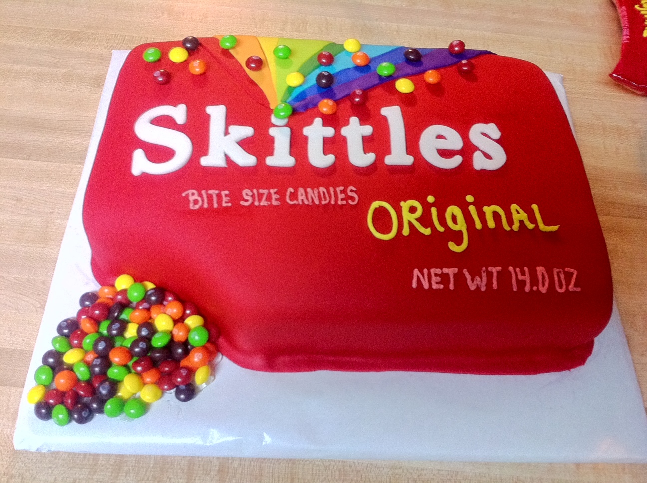 Skittles Birthday Cake