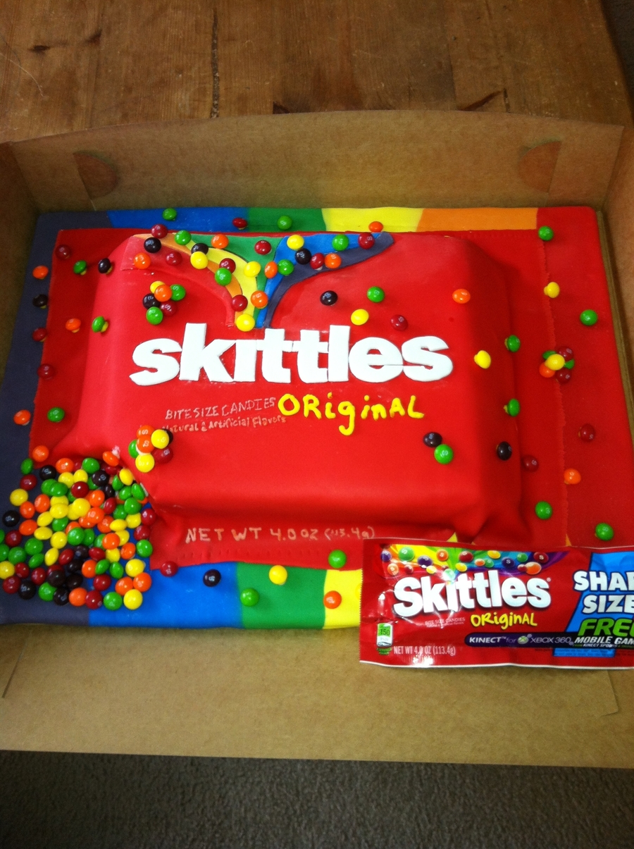 Skittles Birthday Cake