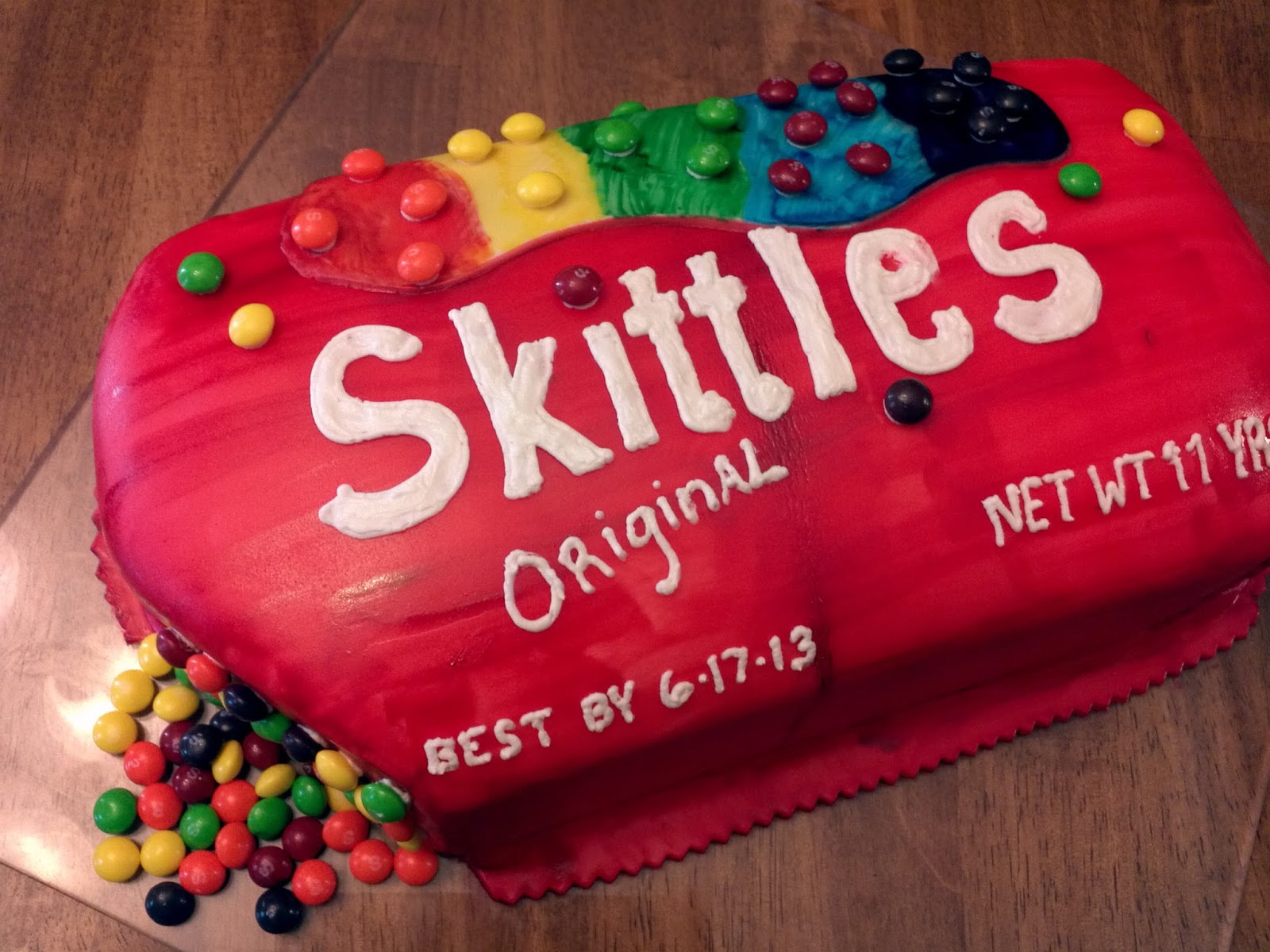 Skittles Birthday Cake