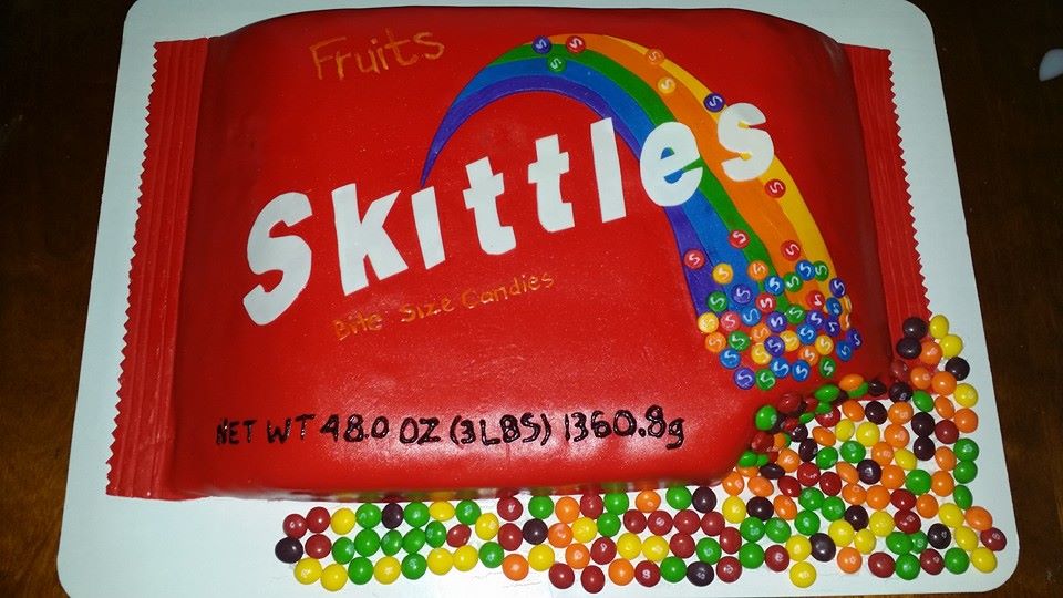 Skittles Birthday Cake