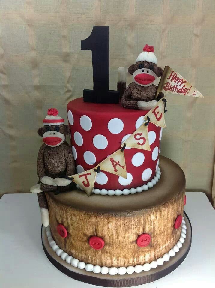 Sock Monkey Cake