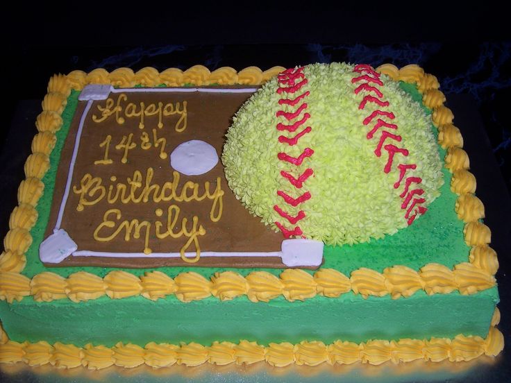 12 Photos of Girls Softball Sheet Cakes