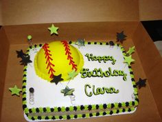 Softball Cake Ideas