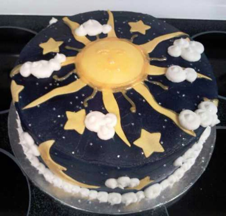 Sun-Moon-And-Stars Cake