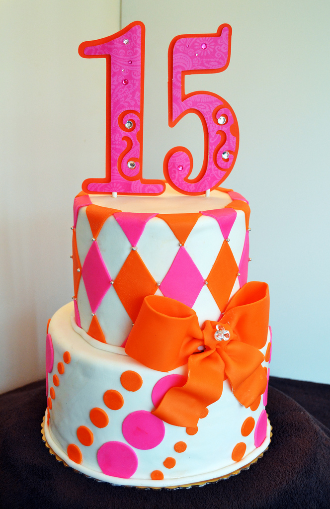 Sweet 15 Birthday Cake