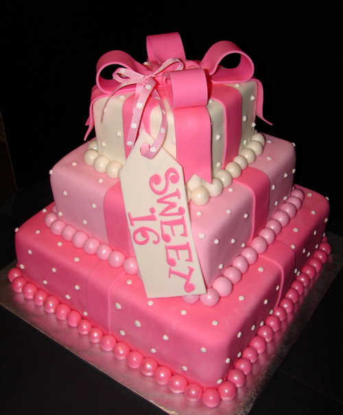 13 Photos of Pink Sweet 16 Sixteen Birthday Cakes