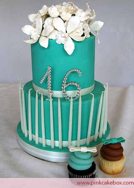 Tiffany Blue Sweet 16 Cake