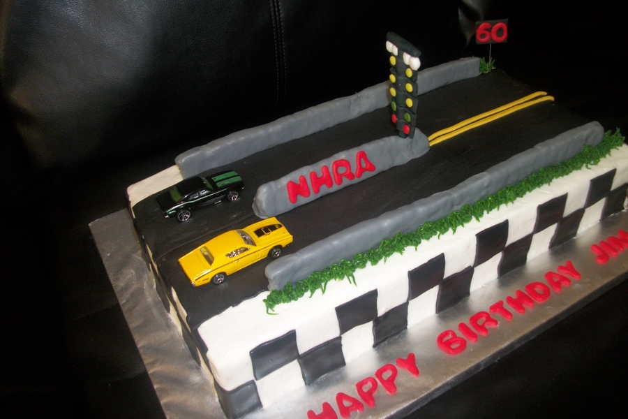 Tree Drag Racing Birthday Cakes