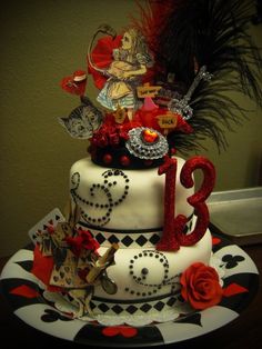 Vintage Alice Wonderland Cake