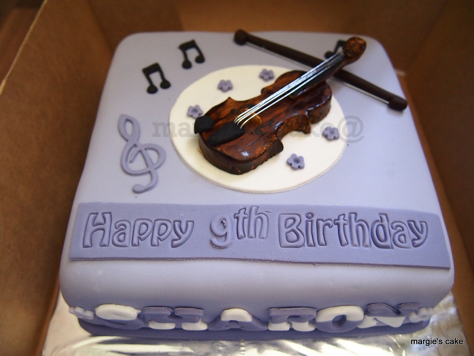 Violin Birthday Cake