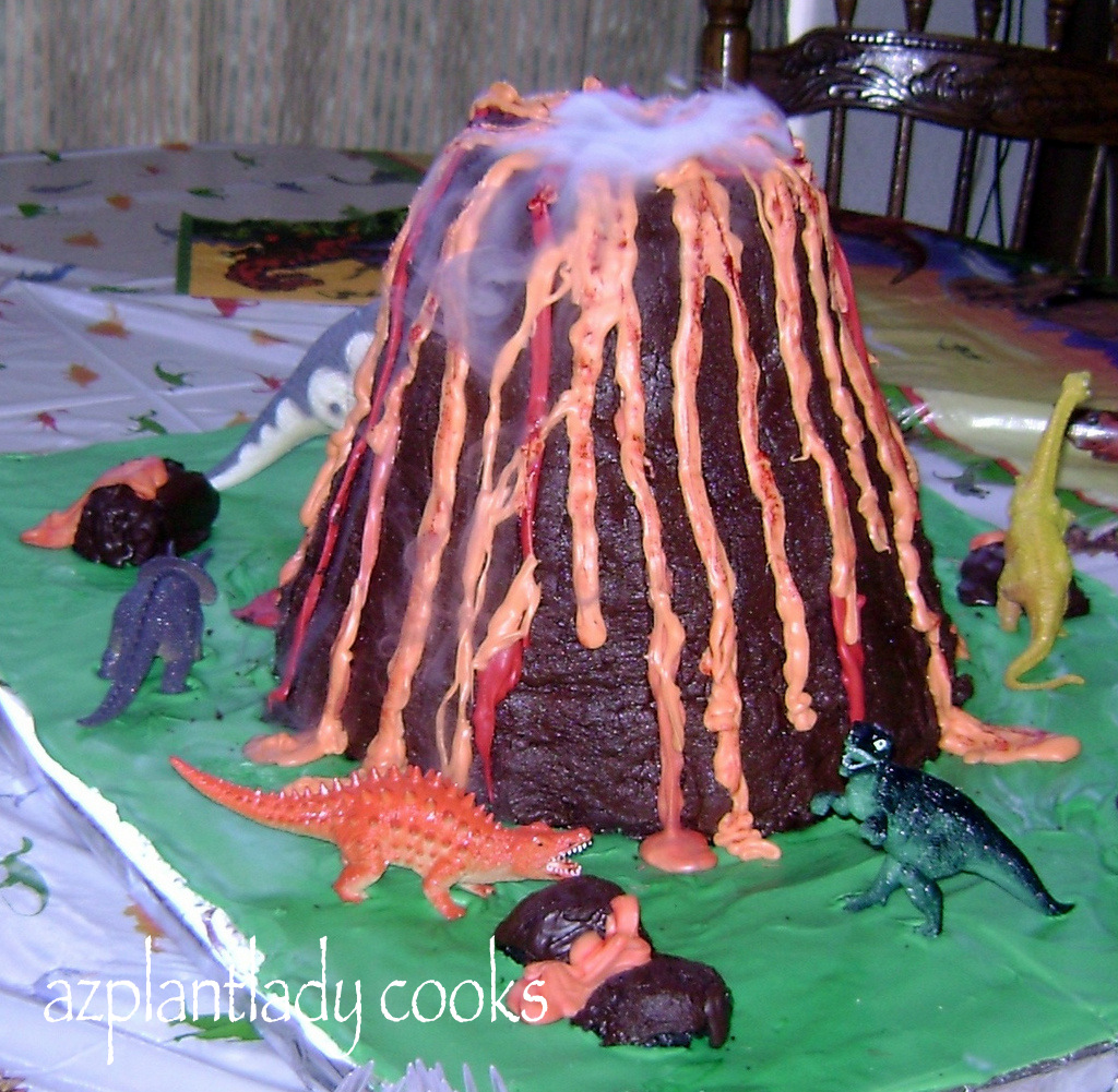 Volcano Birthday Cake