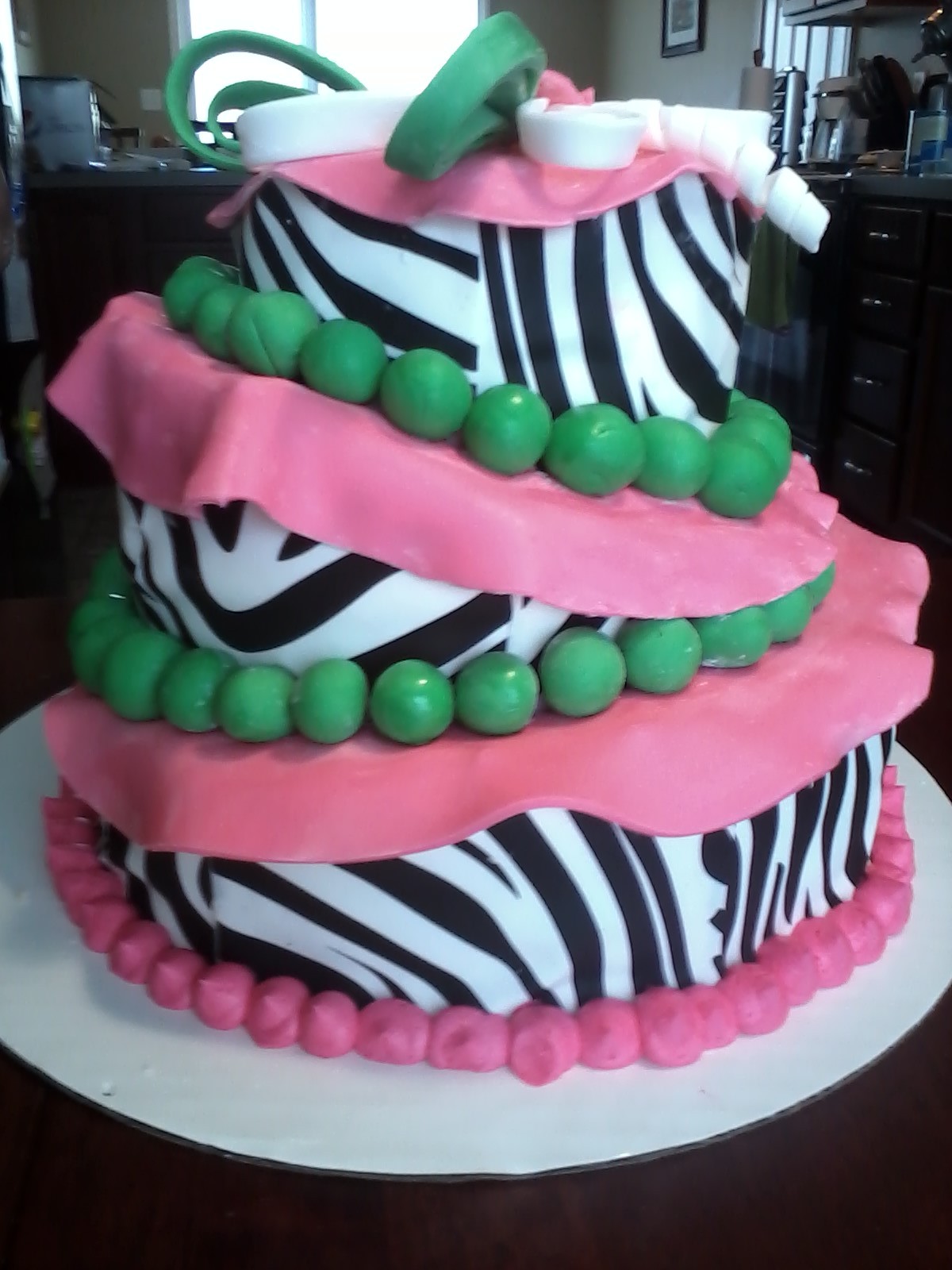 Zebra Cake with Buttercream Icing