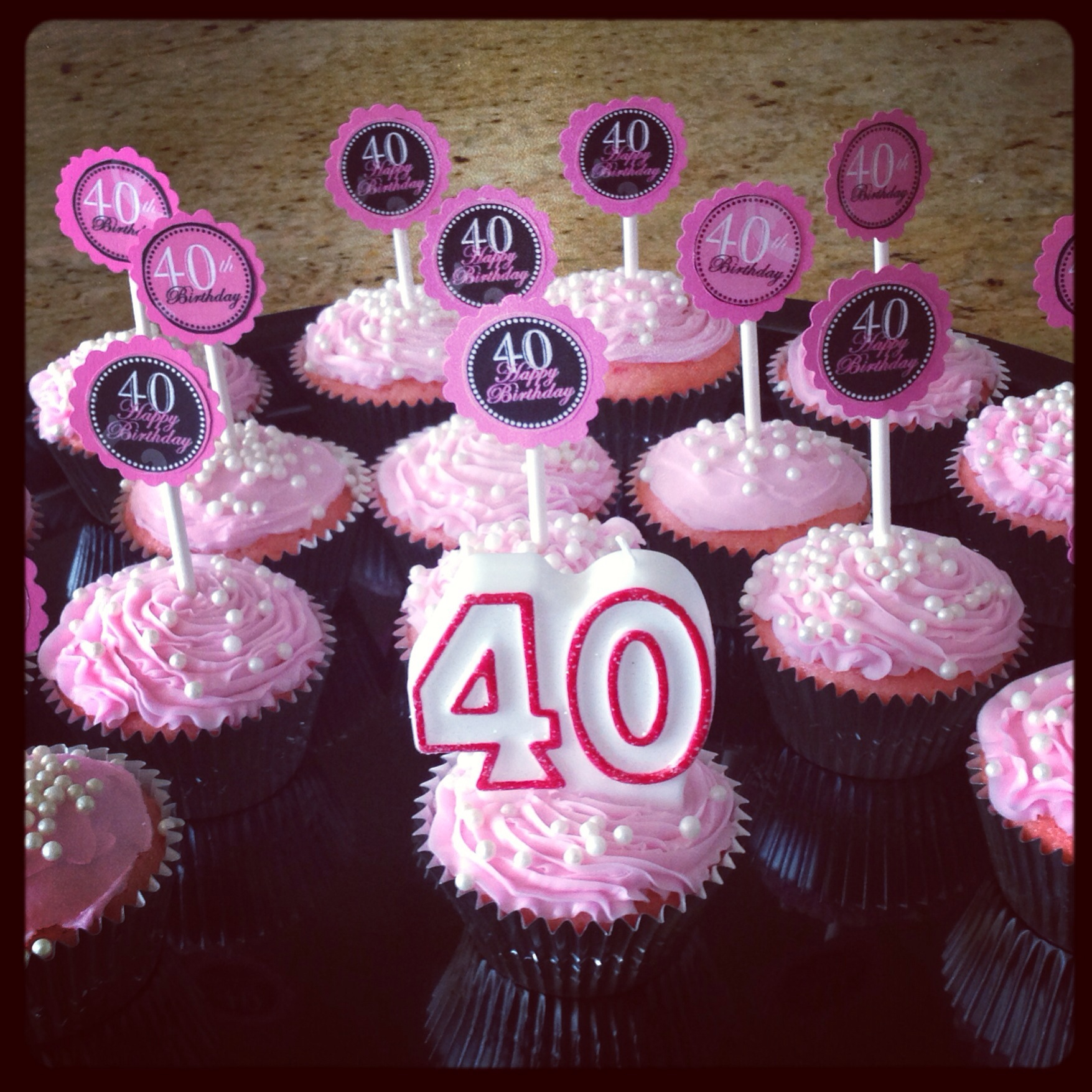 40th Birthday Cupcake Ideas