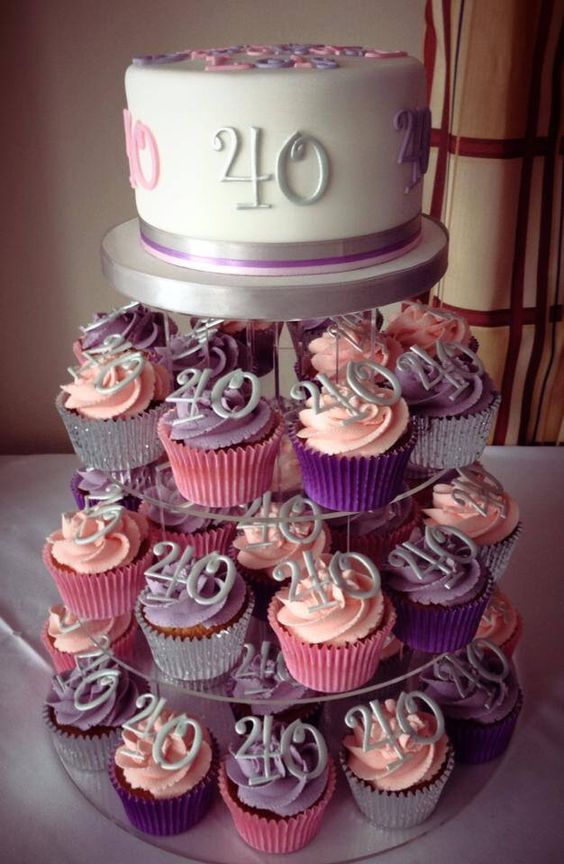 40th Birthday Cupcake Ideas