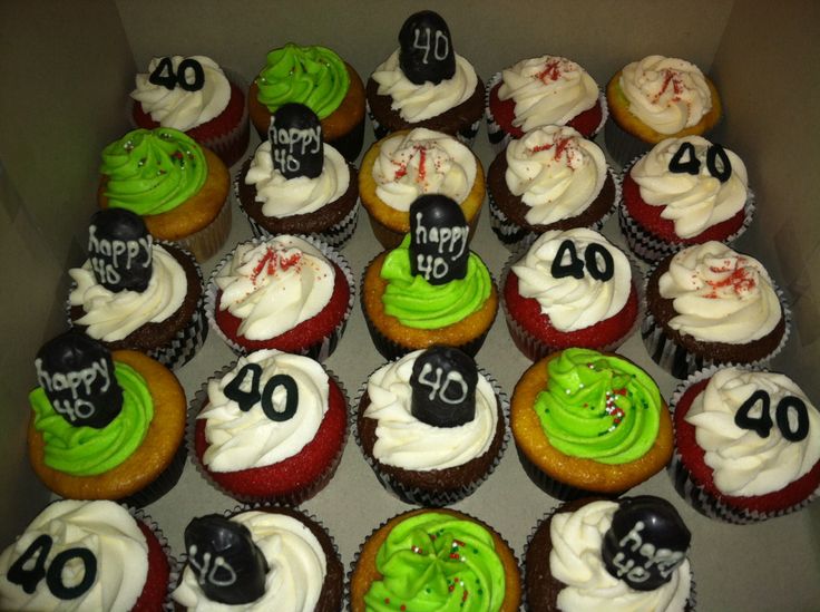 40th Birthday Cupcakes