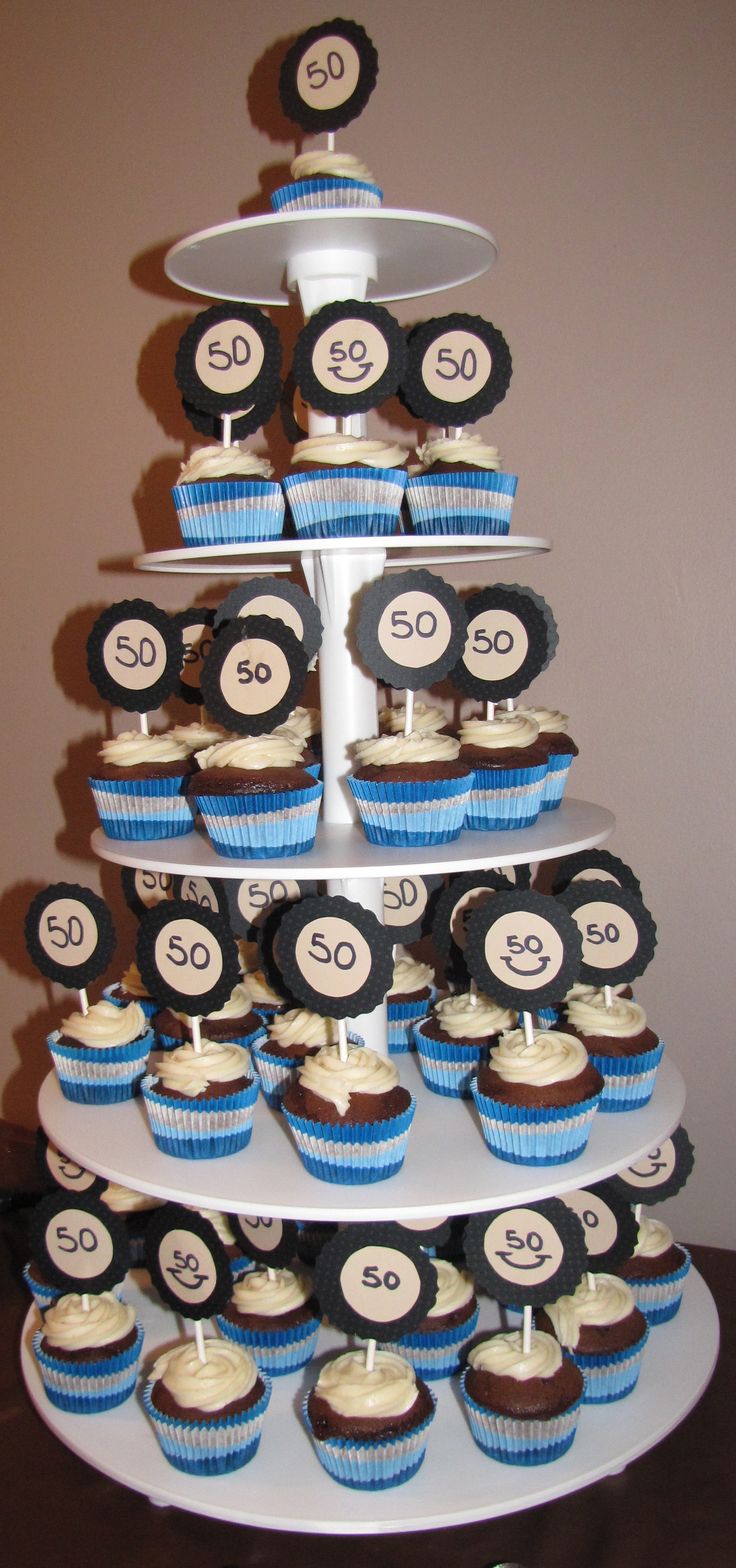 50th Birthday Party Cupcake Ideas