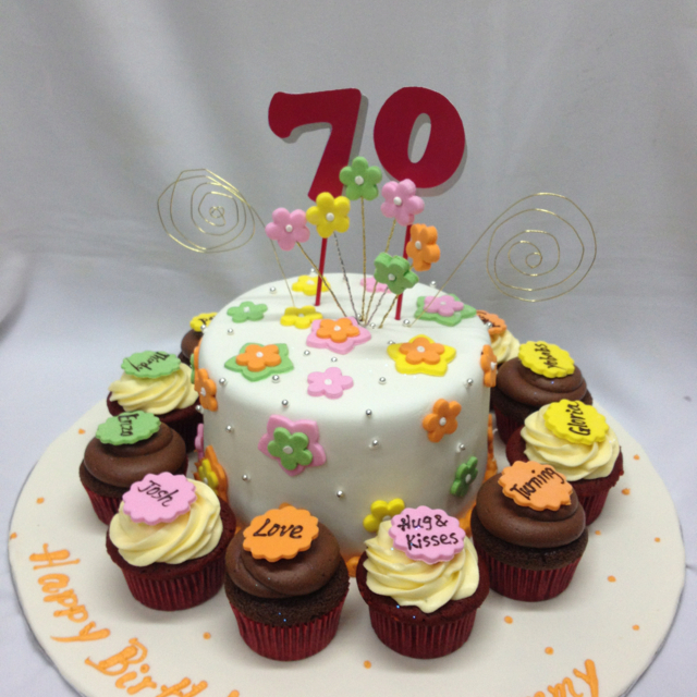 70th Birthday Women Cake Ideas