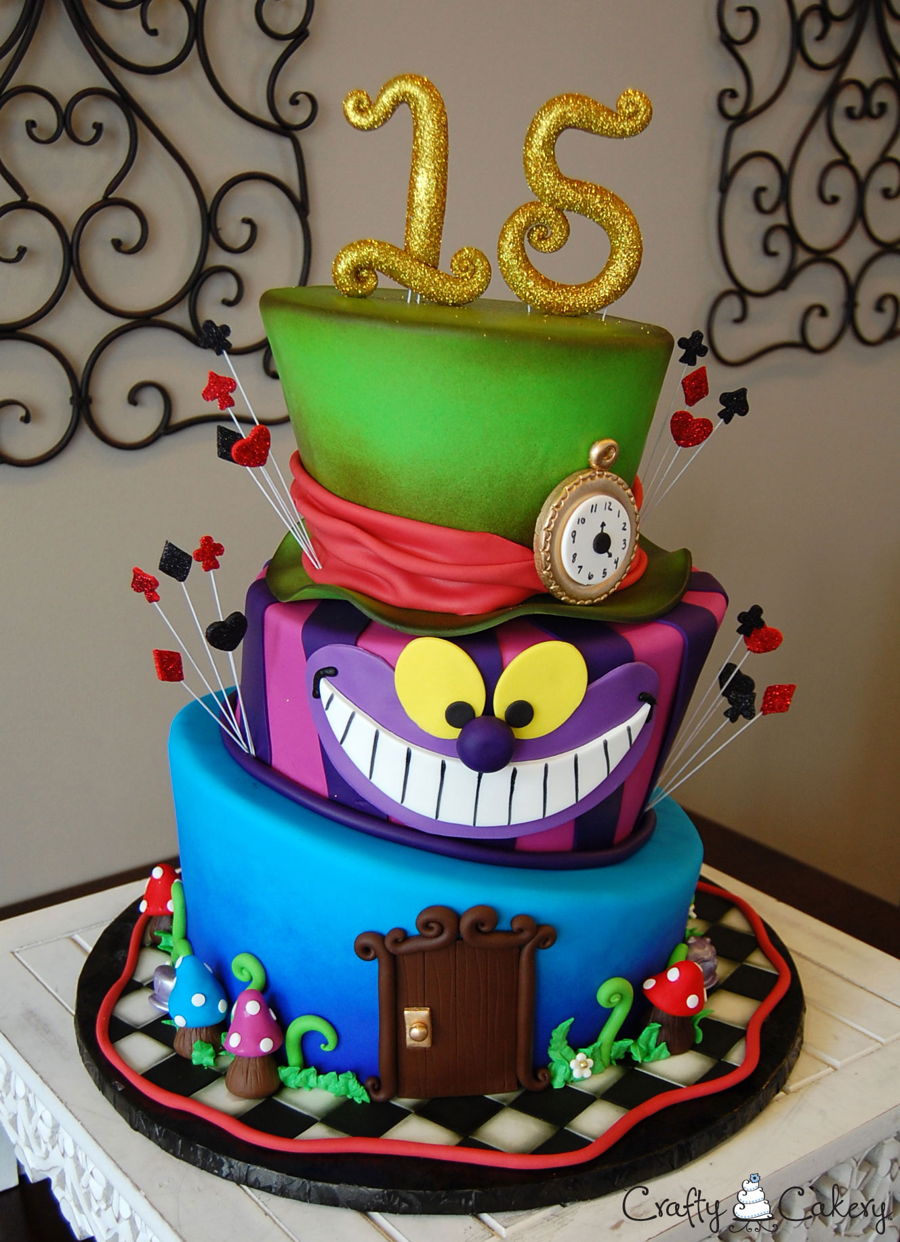 Alice in Wonderland Theme Cake