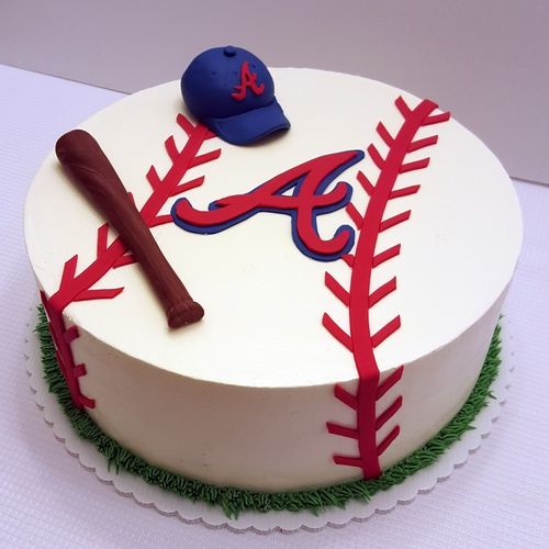 Atlanta Braves Baseball Birthday Cake