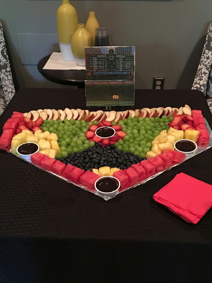 Baseball Field Fruit Tray Ideas