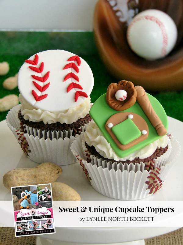 Baseball Fondant Cupcake Toppers