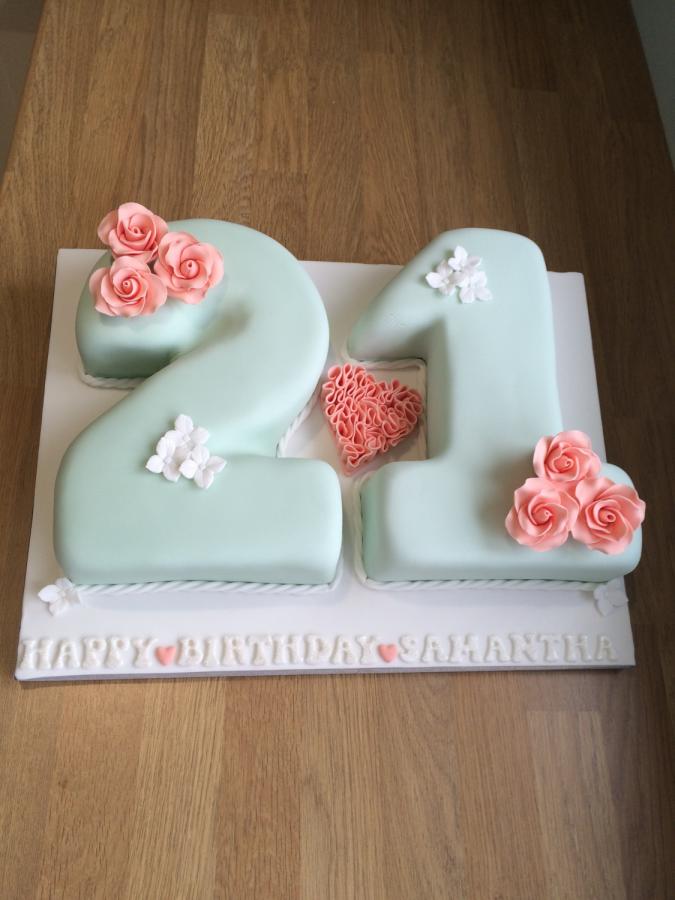 Beautiful 21st Birthday Cake